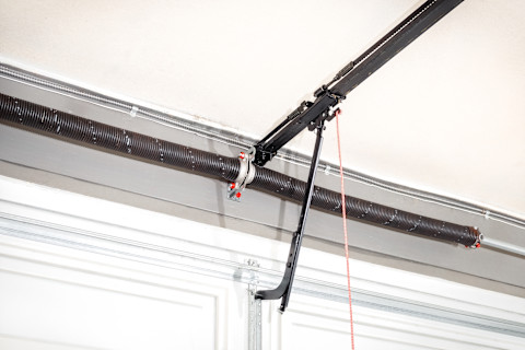 Garage door spring in the air